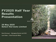 Select Harvests 1H FY2025 Half Year Results