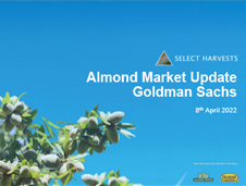 Almond Market Update Presented to Goldman Sachs