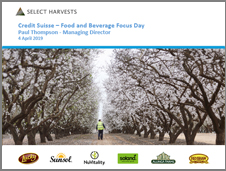SHV Credit Suisse Food & Beverage Focus Day Presentation