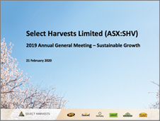 Select Harvests 2019 AGM Presentation